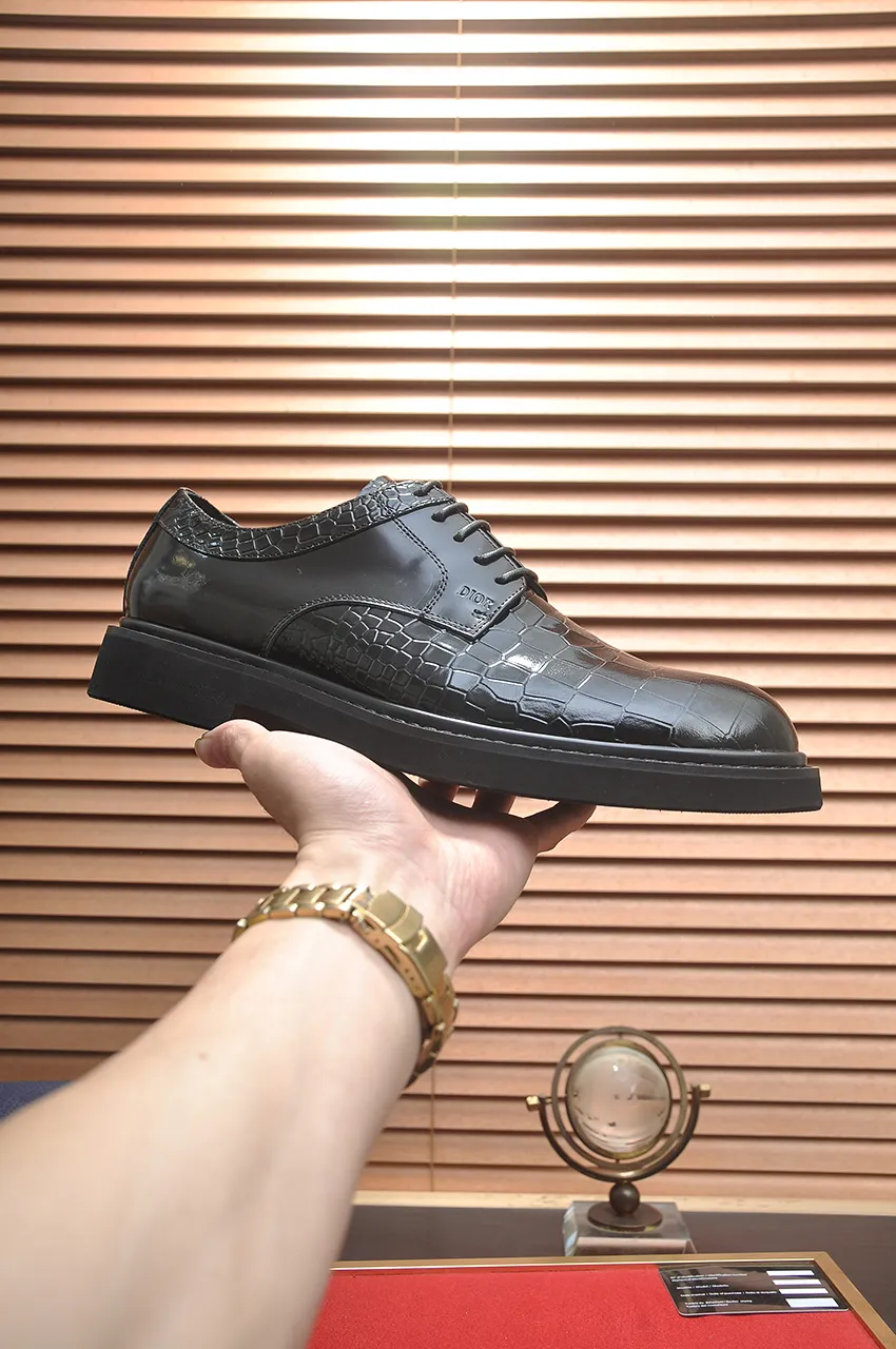 Men's shoes 💰780💶[Dior] (water-dyed cowhide lining) Dior original 1:1 high-quality factory, imported original materials, imported raw cowhide, water-dyed cowhide lining, original TPU outsole, code number: 39-44 (38 45 custom-made, non-refundable)